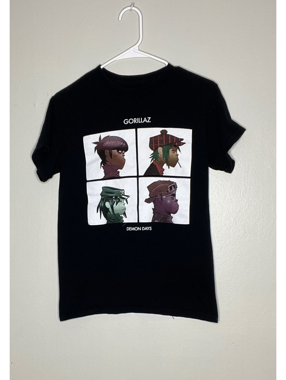 Gorillaz Demon Days Black Graphic T-Shirt Size S Cotton